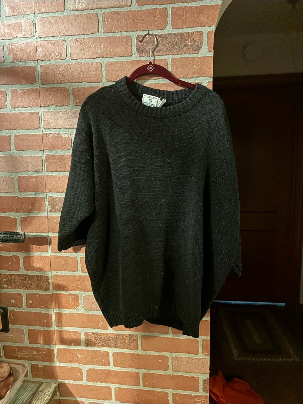 Women's Black Crewneck Sweater - Classic Relaxed Fit